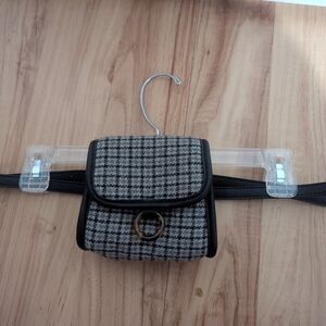UO Plaid Belt Bag with Black Trim